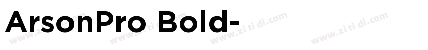 ArsonPro Bold字体转换